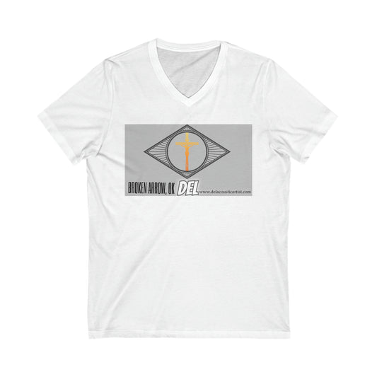 Unisex Jersey Short Sleeve V-Neck Tee